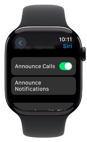 Announce Calls on Apple Watch